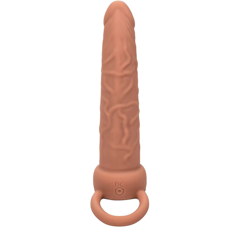 CALEXOTICS - PERFORMANCE MAXX DOBÍJECÍ DVOJITÝ PENETRÁTOR HNĚDÁ KŮŽE