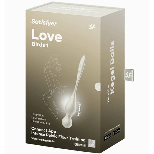 SATISFYER - VIBRAČNÍ KEGELOVY KOULE LOVE BIRDS BÍLÉ