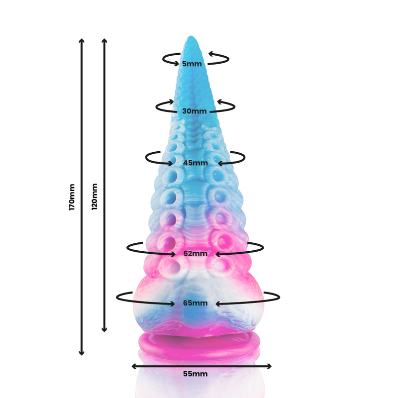 EPIC - PHORCYS MODRÉ CHAPADLOVÉ DILDO MALÉ VELIKOST