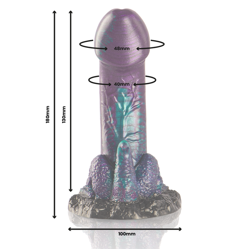 EPICKÉ - DVOJITÉ ŠUPINITÉ DILDO BASILISK, MALÁ VELIKOST