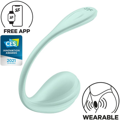 SATISFYER - SMOOTH PETAL STIMULÁTOR G-BODU VODA ZELENÁ APLIKACE BEZ ZÁŘIVÉHO PROSTŘEDÍ