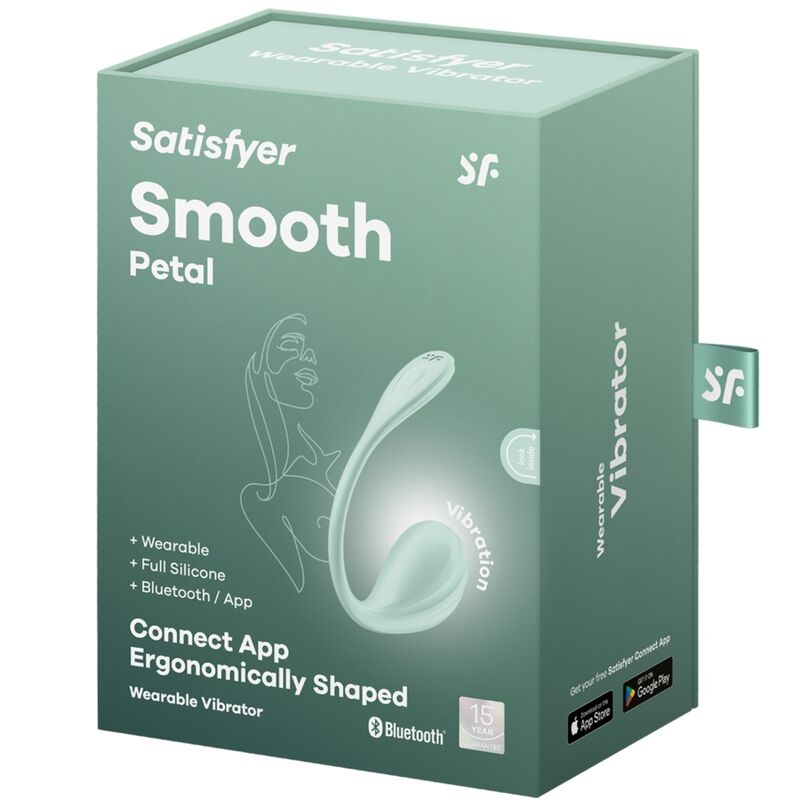 SATISFYER - SMOOTH PETAL STIMULÁTOR G-BODU VODA ZELENÁ APLIKACE BEZ ZÁŘIVÉHO PROSTŘEDÍ