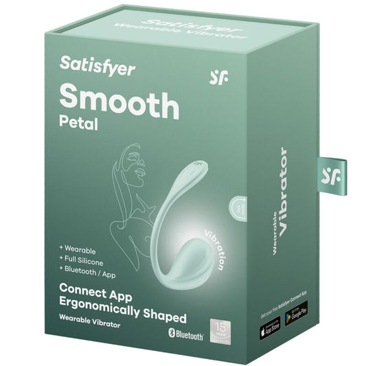 SATISFYER - SMOOTH PETAL STIMULÁTOR G-BODU VODA ZELENÁ APLIKACE BEZ ZÁŘIVÉHO PROSTŘEDÍ