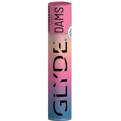 SHEER GLYDE - DAMS LAMINAS LATEXOVÉ ORÁLNÍ SEX JAHODA