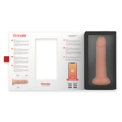 ONINDER - VELKÉ VIBRAČNÍ DILDO DO BOGOTY 9 RYCHLOSTÍ PŘÍRODNÍ 22 CM -O- 4,5 CM - APLIKACE ZDARMA