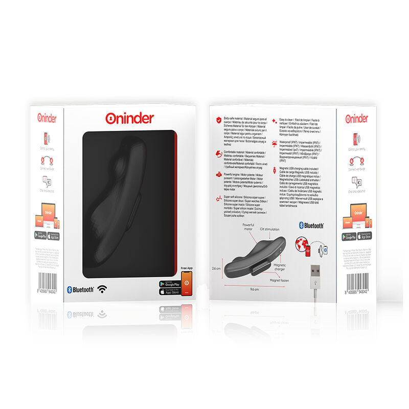 ONINDER - MANILA PANTY DOBÍJECÍ VIBRÁTOR 9 RYCHLOSTÍ 9,6 CM X 2,6 CM - BEZPLATNÁ APLIKACE