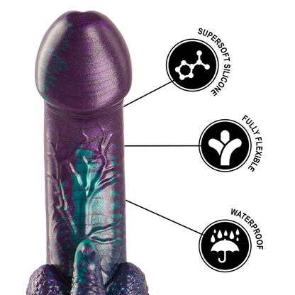 EPICKÉ - DVOJITÉ ŠUPINITÉ DILDO BASILISK, MALÁ VELIKOST