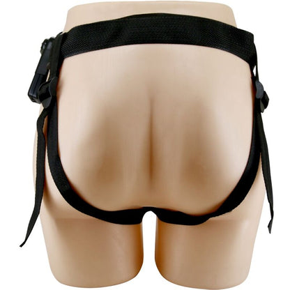 PRETTY LOVE - UNIVERZÁLNÍ SALOPKY MARION HARNESS S VIBRACÍM DILDEM 19 CM HNĚDÉ