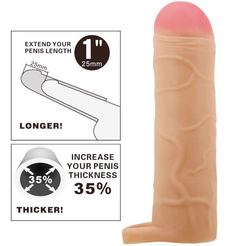 PRETTY LOVE - NÁPLŇ NA PENIS S VBOLEČENÝM VALČETEM, KRYT TĚLA