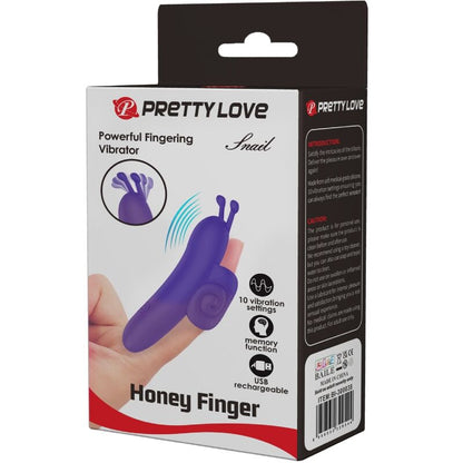 PRETTY LOVE - ŠNEK VÝKONNÝ FIALOVÝ STIMULÁTOR PRSTŮ
