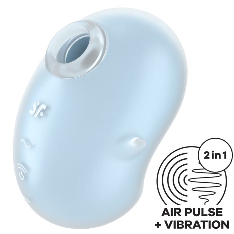 SATISFYER - VIBRAČNÍ NÁSOBNÍK CUTIE GHOST SVĚTLE MODRÝ