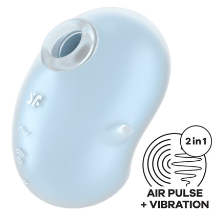 SATISFYER - VIBRAČNÍ NÁSOBNÍK CUTIE GHOST SVĚTLE MODRÝ