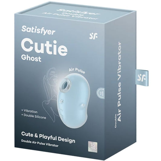 SATISFYER - VIBRAČNÍ NÁSOBNÍK CUTIE GHOST SVĚTLE MODRÝ