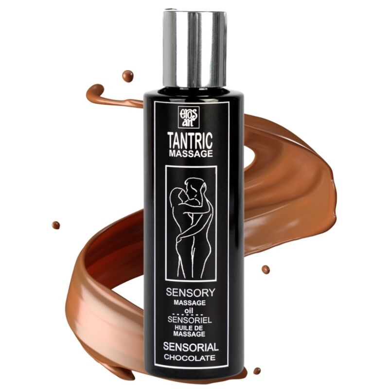 EROS-ART - PŘÍRODNÍ TANTRICKÝ MASÁŽNÍ OLEJ A ČOKOLÁDOVÉ AFRODIZIAKUM 100 ML