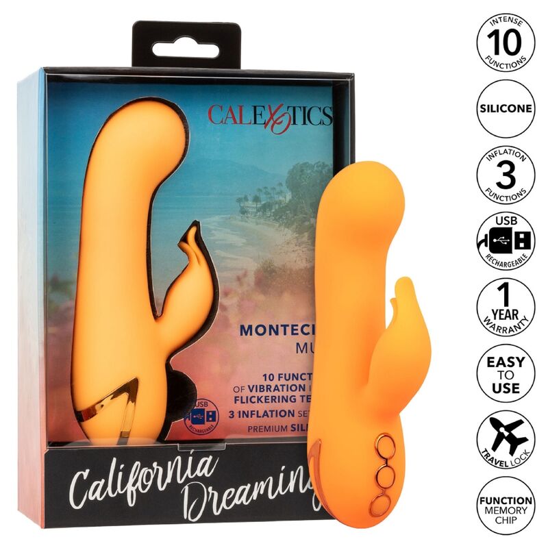CALEXOTICS - VIBRAČNÍ KOLÍK MONTECITO MUSE RABBIT ORANGE OD CALIFORNIA DREAMING