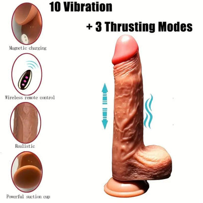 ARMONY - REALISTICKÝ VIBRAČNÍ DILDO S DÁLKOVÝM OVLÁDÁNÍM 22,5 CM