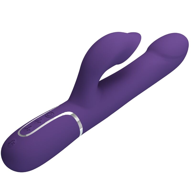 PRETTY LOVE - ZALIN RABBIT VIBRATOR PEARLS 4 V 1 FIALOVÉ