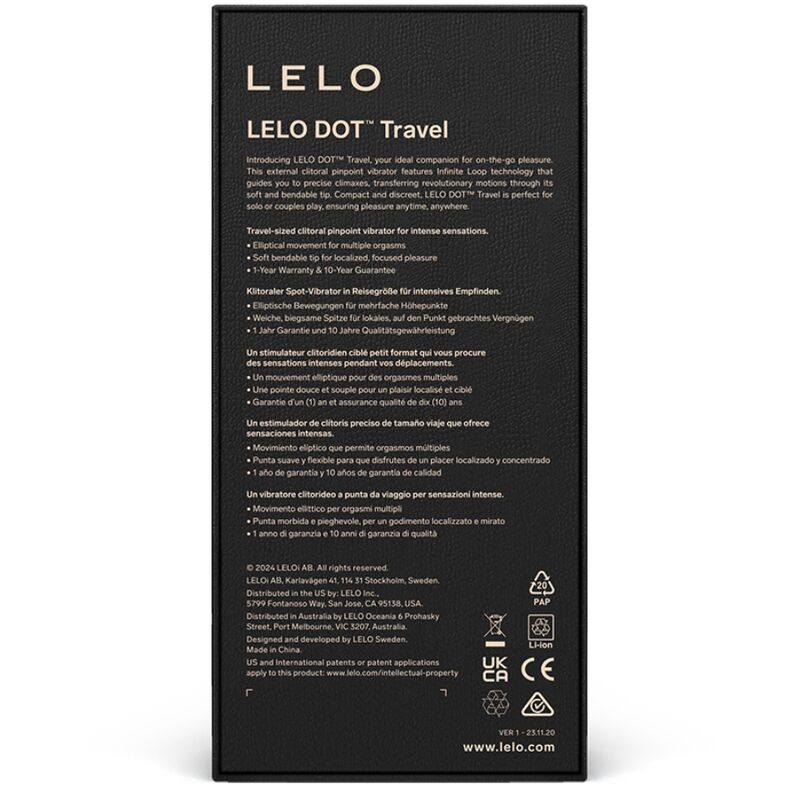LELO - Cestovní stimulátor klitorisu Dot fialový