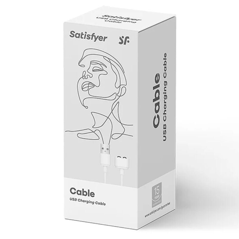 SATISFYER - BÍLÝ NABÍJECÍ KABEL
