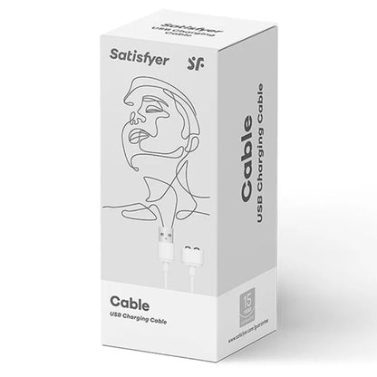 SATISFYER - BÍLÝ NABÍJECÍ KABEL