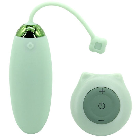 ARMONY - Vibrátor Kitty Fun Egg s dálkovým ovládáním, 10 vibrací, zelený