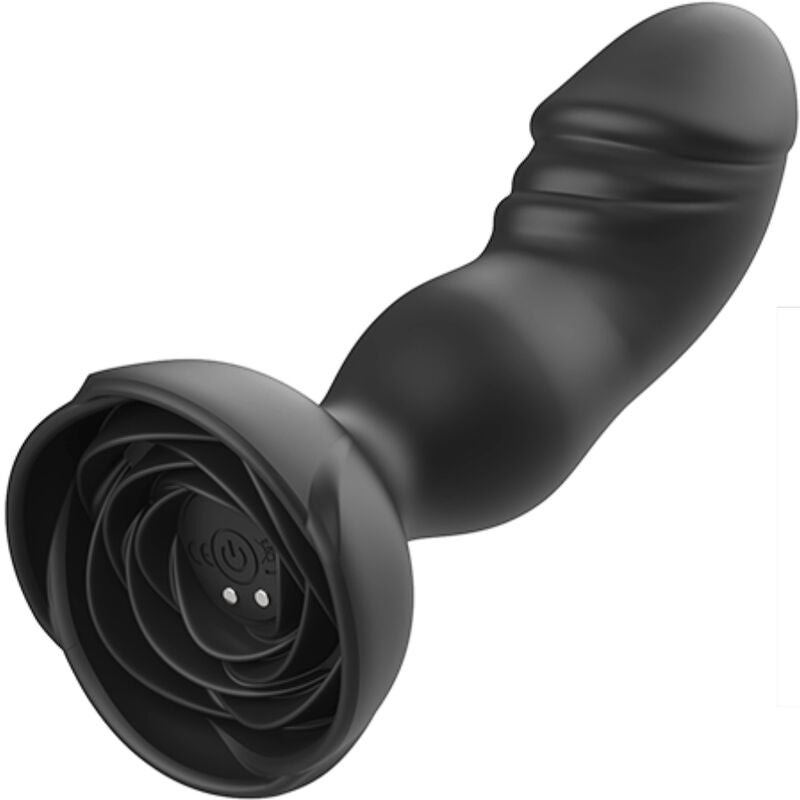 ARMONY - EXTREME A BLOOM ROSE VIBRÁTOR A ANÁLNÍ KOlík S DÁLKOVÝM OVLÁDÁNÍM, ČERNÁ