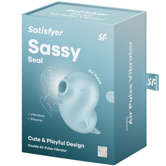 SATISFYER - STIMULÁTOR A VIBRAČNÍK SASSY SEAL MODRÝ