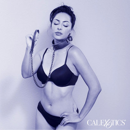 CALEXOTICS - NOČNÍ OBOJEK A VODÍTKO, KOŽENÉ, NASTAVITELNÉ, ČERNÉ