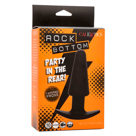 CALEXOTICS - ANÁLNÍ KOŘÍK ROCK BOTTOM TAPERED 10 VIBRÁČNÍCH SILIKONOVÝCH ČERNÝCH