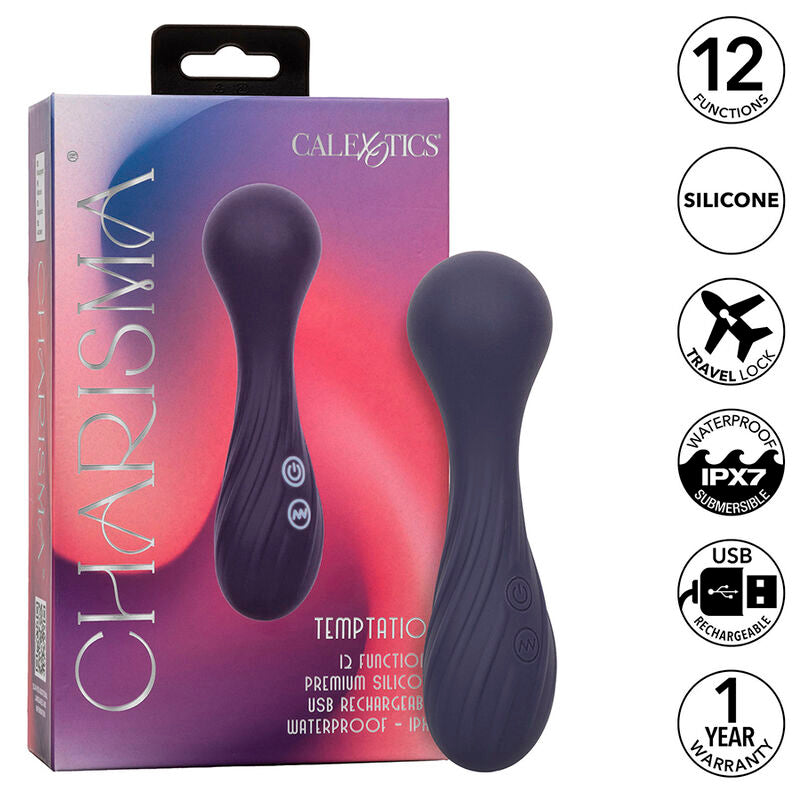 CALEXOTICS - MASÁŽNÍ PŘÍSTROJ CHARISMA TEMPTATION 12 FUNKCÍ FIALOVÝ