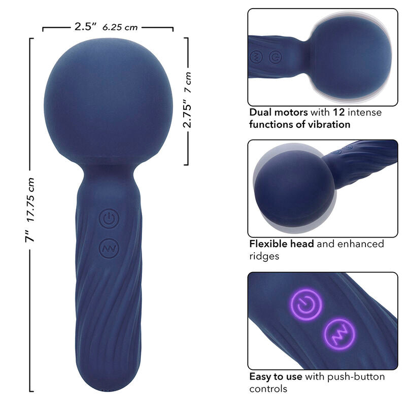 CALEXOTICS - MASÁŽNÍ PŘÍSTROJ CHARISMA SEDUCTION 12 FUNKCÍ 17,75 CM X 6,25 CM FIALOVÝ