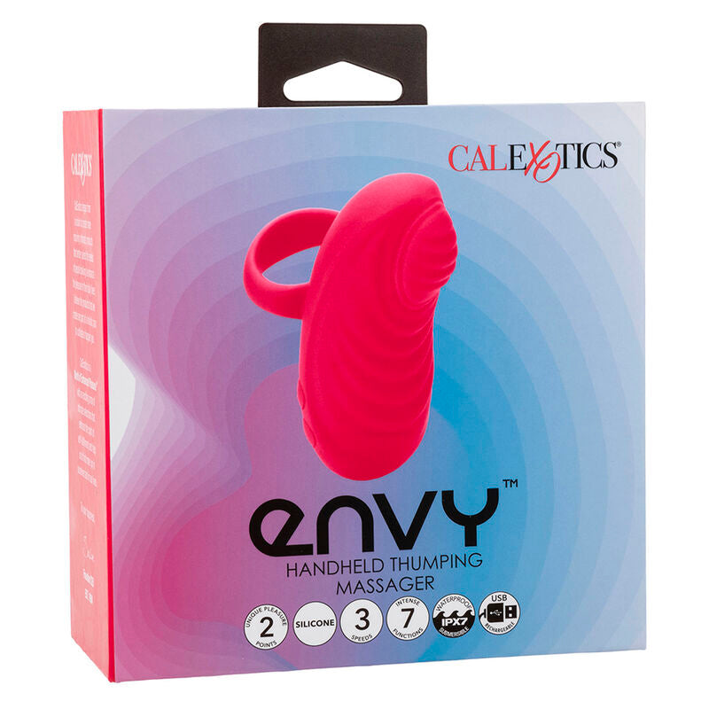 CALEXOTICS - ENVY RUČNÍ MASÁŽNÍ PŘÍSTROJ S VALÍCÍMI SE MÍČKY 7 VIBRACÍ RŮŽOVÁ