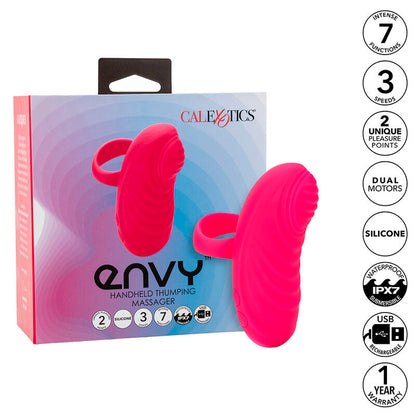 CALEXOTICS - ENVY RUČNÍ MASÁŽNÍ PŘÍSTROJ S VALÍCÍMI SE MÍČKY 7 VIBRACÍ RŮŽOVÁ