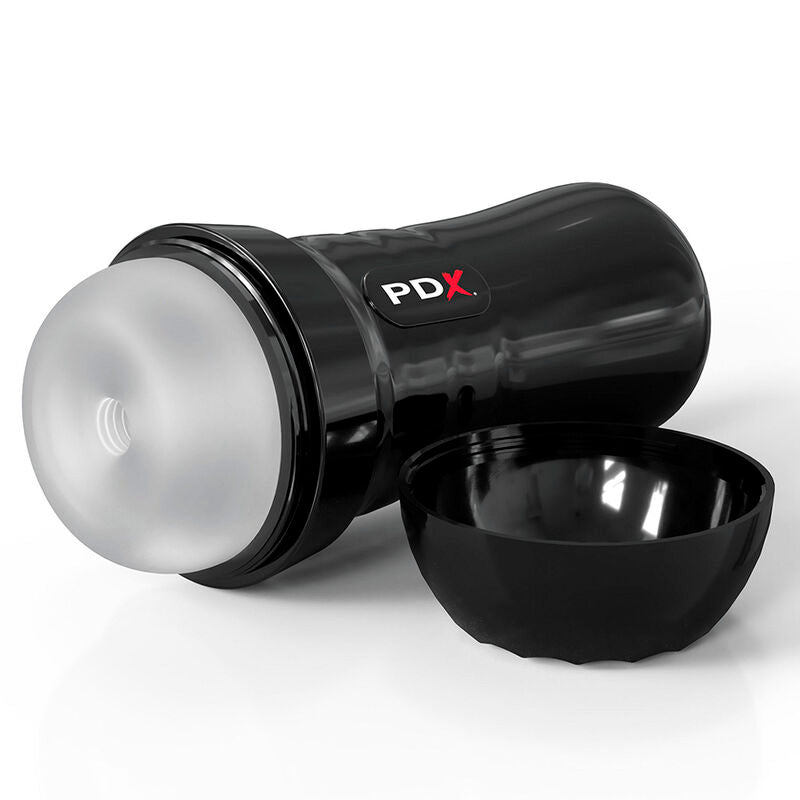 PDX EXTREME - SAMOLAZNÝ MASTURBÁTOR S POSUVNÝM A KLOUZNÝM VZDUCHEM, ČIŘÝ