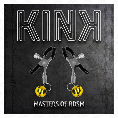 KINK - ZLATÁ JEDNODUCHÁ ZVONEČKOVÁ SVORKA NA BRADAVKY 6 CM
