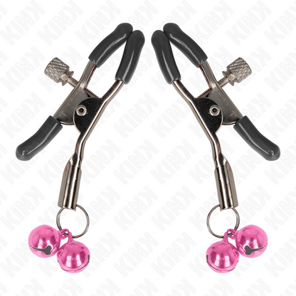 KINK - DVOJITÁ SVORKA NA BRADAVKY RŮŽOVÁ 6 CM
