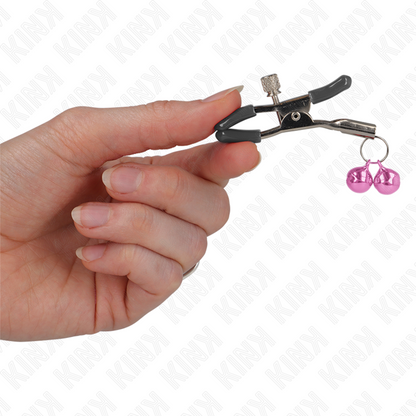 KINK - DVOJITÁ SVORKA NA BRADAVKY RŮŽOVÁ 6 CM