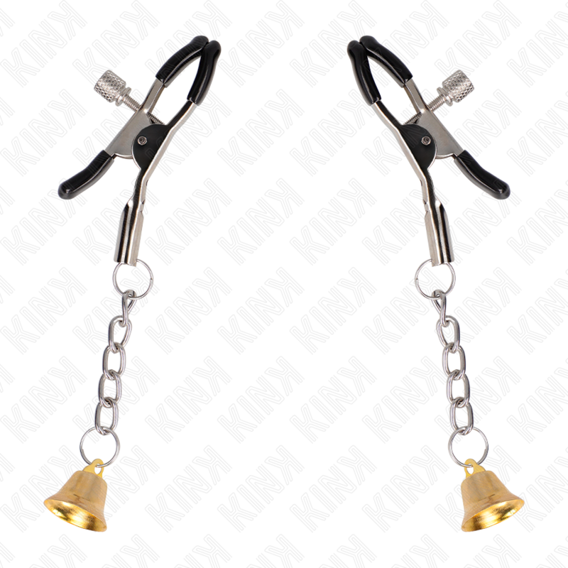 KINK - ZLATÉ ZVONEČKOVÉ SVORKY NA BRADAVKY 6 CM