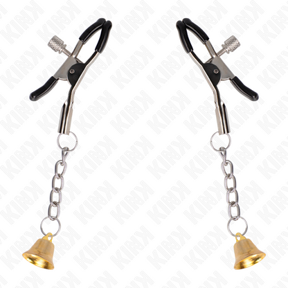 KINK - ZLATÉ ZVONEČKOVÉ SVORKY NA BRADAVKY 6 CM