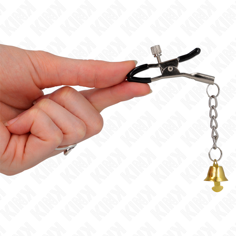 KINK - ZLATÉ ZVONEČKOVÉ SVORKY NA BRADAVKY 6 CM