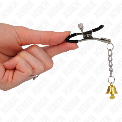 KINK - ZLATÉ ZVONEČKOVÉ SVORKY NA BRADAVKY 6 CM