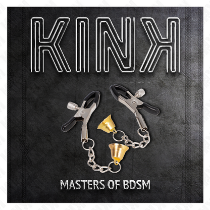 KINK - ZLATÉ ZVONEČKOVÉ SVORKY NA BRADAVKY 6 CM