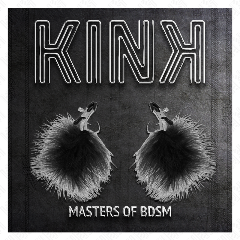 KINK - PÉŘOVÁ SVORKA NA BRADAVKY ČERNÁ 7 CM