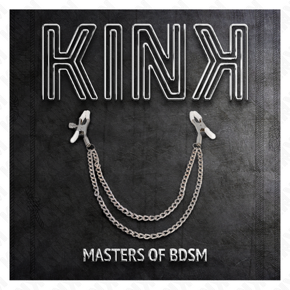 KINK - SVĚRKY NA BRADAVKY S 2 TENKÝMI ŘETÍZKY STŘÍBRNÉ 20/23 CM