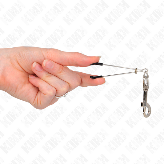 KINK - TENKÁ HÁČKOVÁ SVORKA NA BRADAVKY STŘÍBRNÁ 7 CM