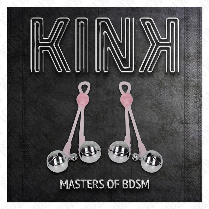 KINK - SVÍTÍCÍ LEBKA SVĚTELNÉ SVĚTLENÍ NA BRADAVKY S NASTAVITELNÝMI ZVONČKY, RŮŽOVÁ / STŘÍBRNÁ
