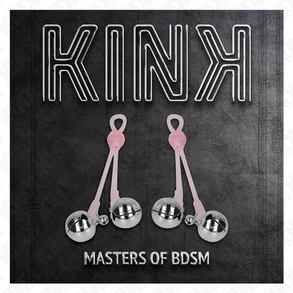 KINK - SVÍTÍCÍ LEBKA SVĚTELNÉ SVĚTLENÍ NA BRADAVKY S NASTAVITELNÝMI ZVONČKY, RŮŽOVÁ / STŘÍBRNÁ