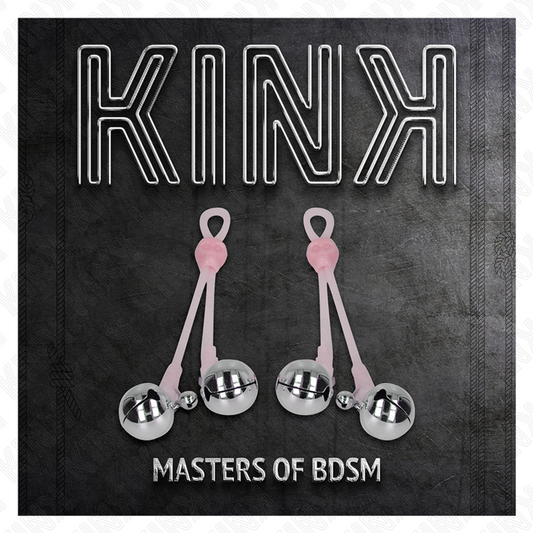 KINK - SVÍTÍCÍ LEBKA SVĚTELNÉ SVĚTLENÍ NA BRADAVKY S NASTAVITELNÝMI ZVONČKY, RŮŽOVÁ / STŘÍBRNÁ
