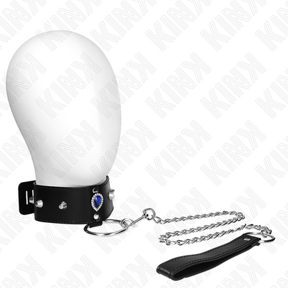 KINK - NÁHRDELNÍK 65 CM S ŘEMÍNKEM S MODRÝMI DIAMANTY, NASTAVITELNÝ 36-43 CM X 5 CM