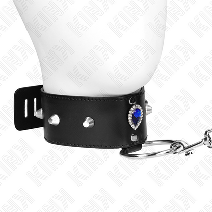 KINK - NÁHRDELNÍK 65 CM S ŘEMÍNKEM S MODRÝMI DIAMANTY, NASTAVITELNÝ 36-43 CM X 5 CM